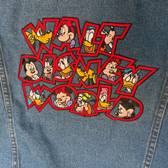 Vintage Mickey Inc 1928 Walt Disney World Button Up Denim Cotton Jacket medium - Picture 3 of 6
